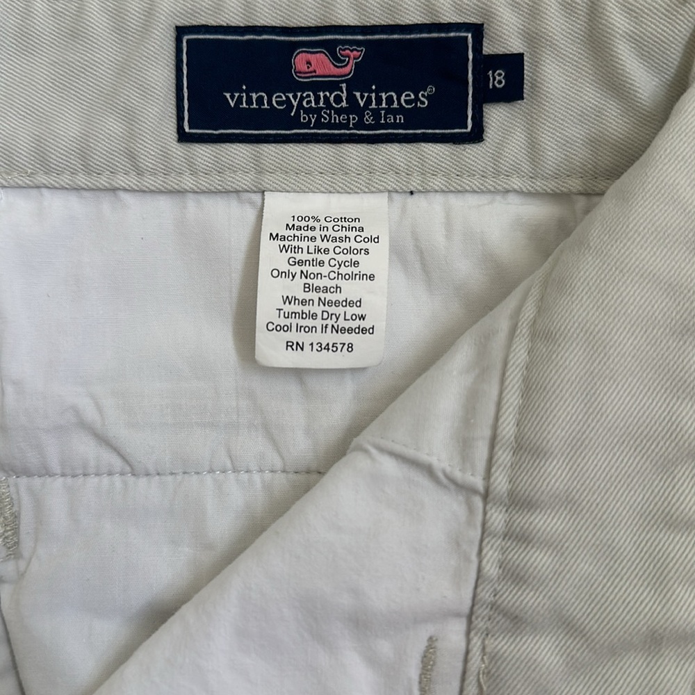 Vineyard Vines Cream Chino Pants Boys 18 - Picture 4 of 4